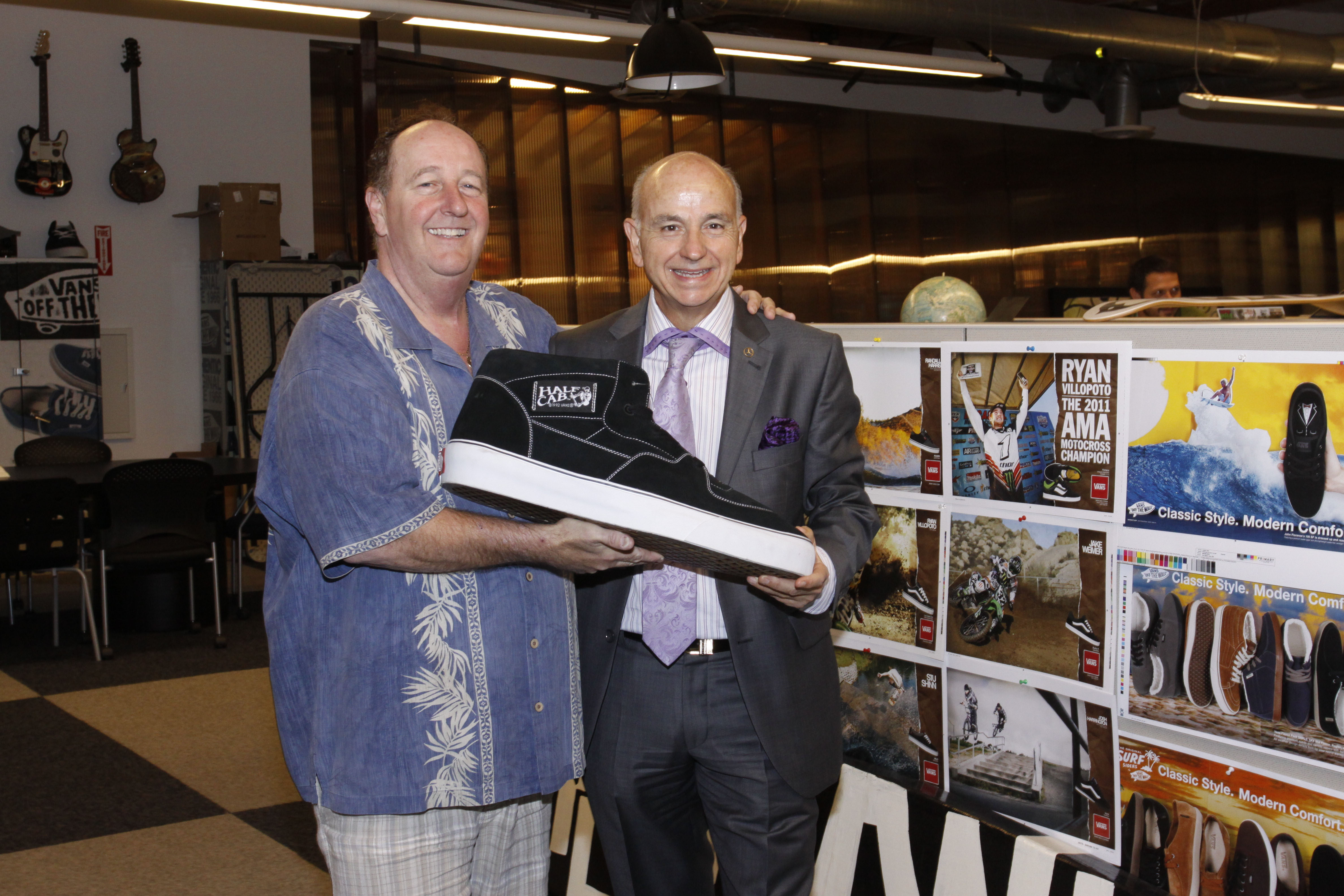 Steve Van Doren and Alex Livadas at Vans HQ